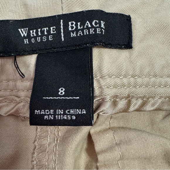 White House Black Market Khaki Chino Shorts Size 8 - Picture 6 of 9